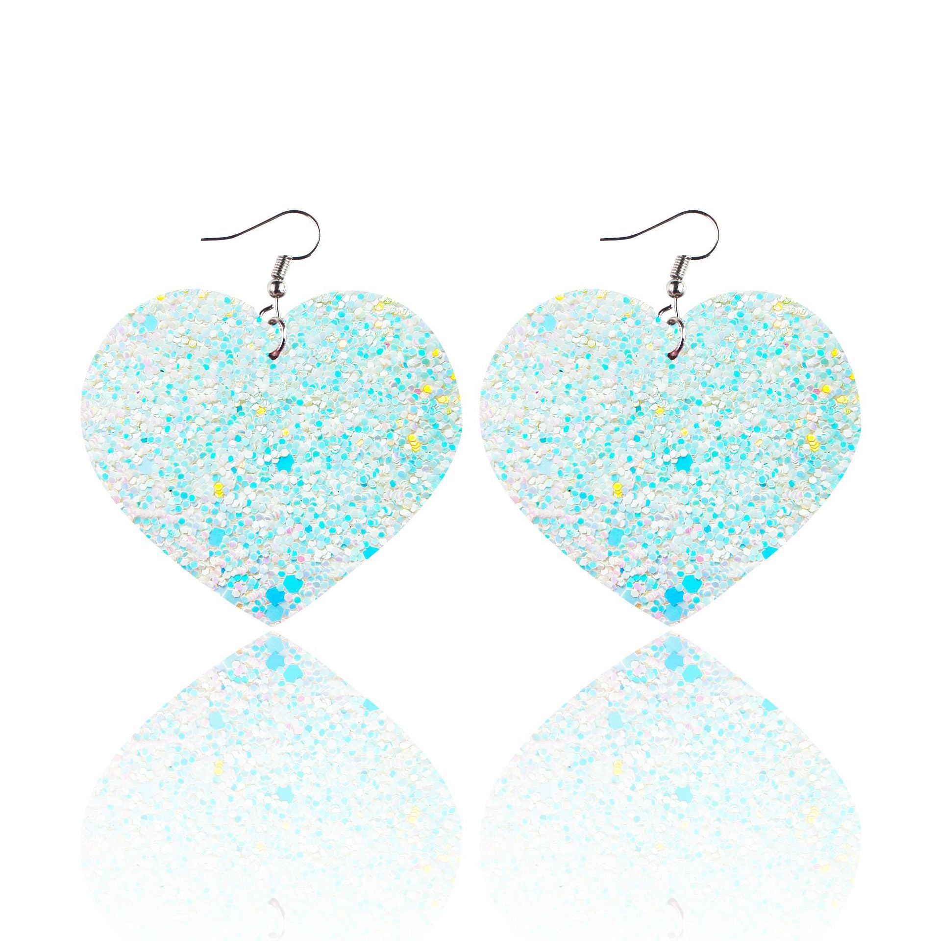 Wholesale Heart Valentine' s Day Leather Earrings